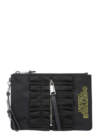 Moschino Couture Wars Clutch In Black