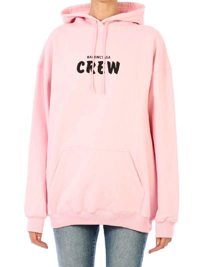 Balenciaga Crew Hoodie Pink In Pink