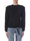 Ben Taverniti Unravel Project Unravel Project Ribbed Hem Crewneck Sweatshirt In Black