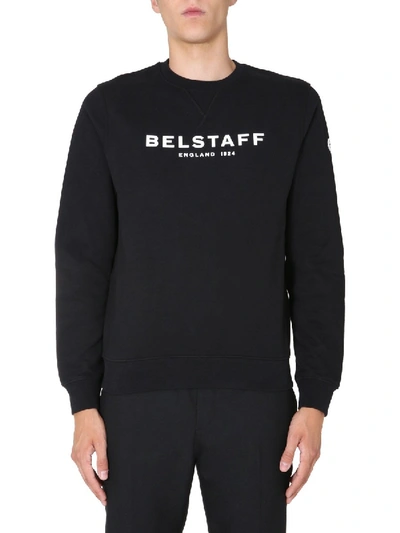 Belstaff Crew Neck Sweatshirt In Black