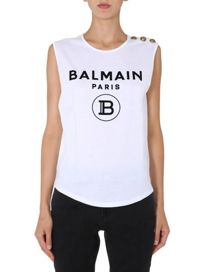 Balmain Crew Neck T-shirt In White
