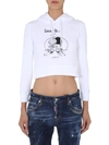 Dsquared2 Dsquared Women Cropped Sweatshirt In White