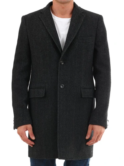 Tonello Dark Gray Coat In Grey