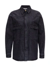 Alberta Ferretti Long-sleeved Denim Shirt In Grey