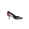 Dolce & Gabbana Dg Love Logo Print Décolleté Shiny Leather Black Woman In Beige