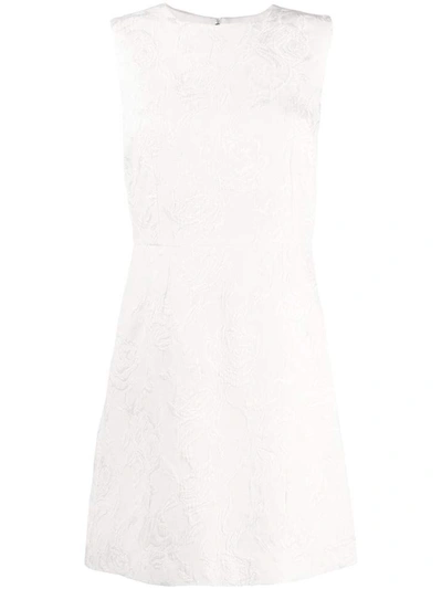 Dolce & Gabbana Floral Brocade Dress In White