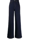 Dolce & Gabbana High-waisted Flared Jeans In Blu