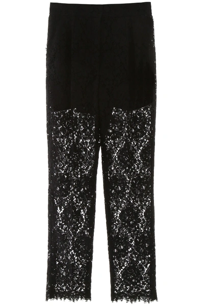 Dolce & Gabbana Cordonetto Lace Trousers In Black