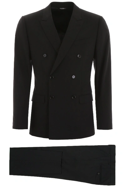 Dolce & Gabbana Martini Suit In Wool In Black