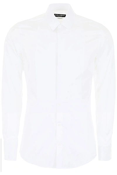 Dolce & Gabbana Shirt With Soft Plastron In White