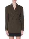 Dsquared2 Double-breasted Blazer In Military Green