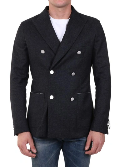 Tonello Double-breasted Jacket In Grey