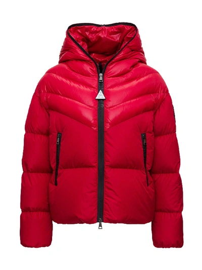 Moncler Down Jacket With Hood In Red