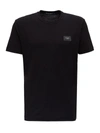 DOLCE & GABBANA ESSENTIAL TEE WITH LOGO PATCH