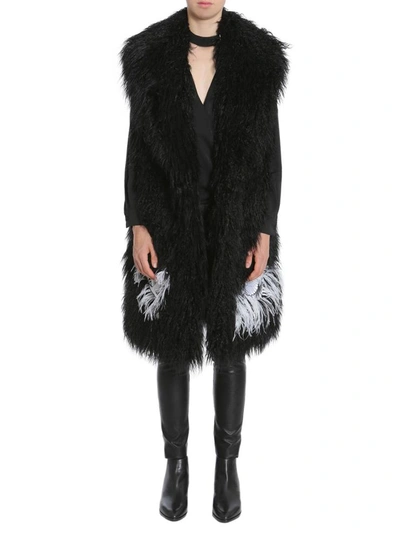Ainea Feather Eco Fur In Black