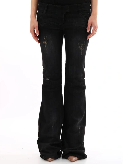 Balmain Flared Jeans Dark Denim - Atterley In Black