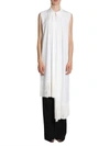 Givenchy Fringe-trimmed Silk-crepe Top In White