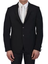 Tonello Black Wool Jacket In Grey