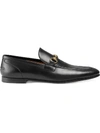 Gucci Jordy Leather Loafers In Nero