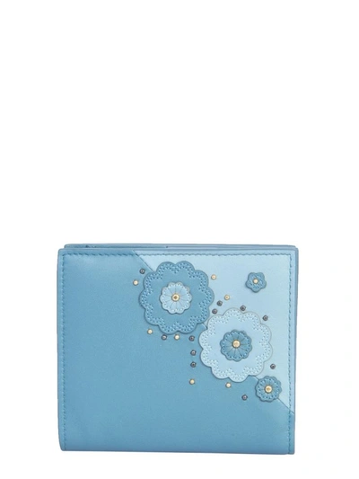 Bottega Veneta Hanami Wallet In Blue