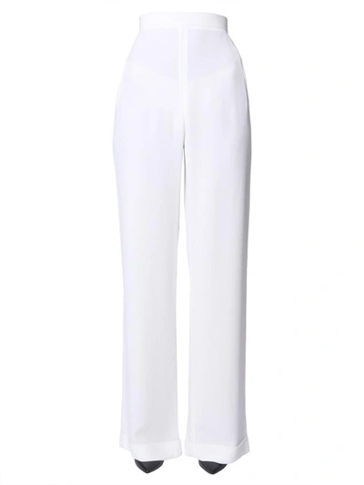 Balmain High Waist Trousers In White