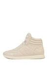 FENDI HIGH-TOP SNEAKER IN WHITE LEATHER