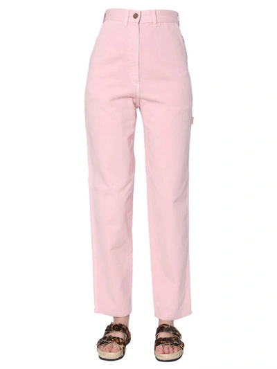 Alberta Ferretti High Waist Jeans In Pink