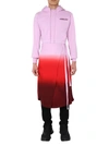 Ambush Hooded Logo Print Cotton Jersey Dress In Pink