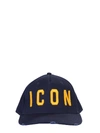 Dsquared2 Embroidered Baseball Hat In Blue Fabric In Blue