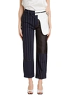 MONSE INSIDE-OUT PINSTRIPEDS TROUSERS