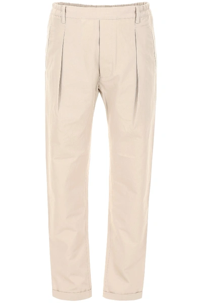 Kent And Curwen Darted Trousers In Oatmeal