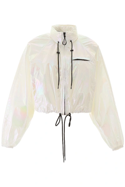 Kenzo Iridescent Windbreaker In White