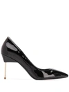 Kurt Geiger Britton Metallic Stiletto In Black