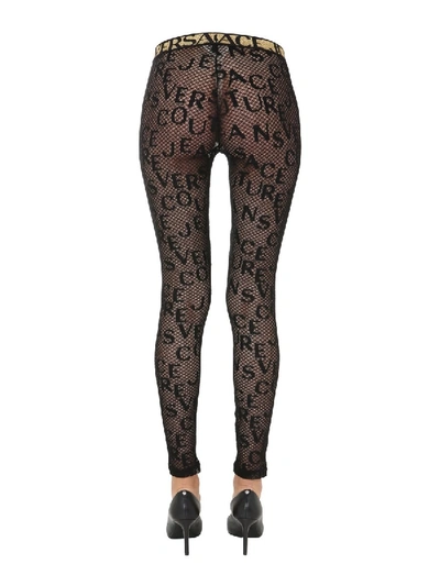Versace Jeans Couture Lace Socks In Black