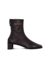 ACNE STUDIOS LEATHER ANKLE BOOTS WITH LOGO