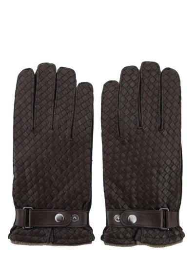 Sermoneta Gloves Brown Leather Gloves In Dark Brown