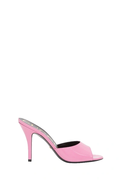 Gucci Shiny Pink Leather Mule