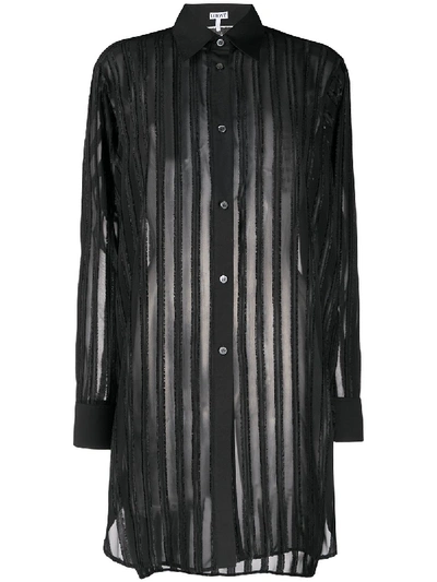 Loewe Fil Coupé Oversize Shirt In Black
