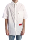 424 Button Down Flap Pocket Shirt In White