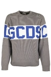 Gcds Cotton Crew-neck Sweatshirt In Grey