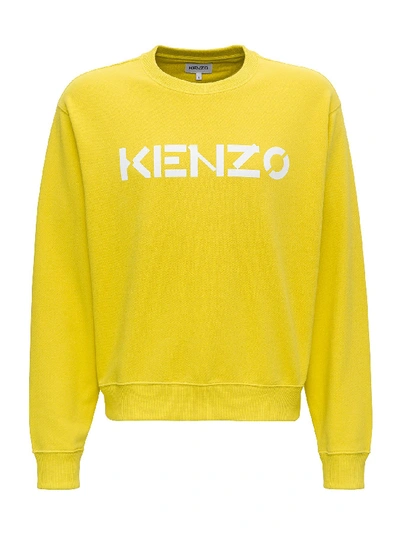 Kenzo Logo Sweatshirt In Yellow
