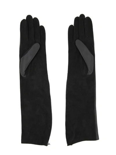 Lanvin Long Gloves In Black
