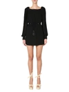 Saint Laurent Women Long Sleeved Dress In Black