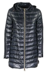 HERNO HERNO LONG-SLEEVED DOWN JACKET WITH SIDE BAND ON THE SLEEVES