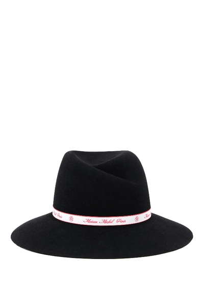 Maison Michel Virginie Felt Fedora Hat In Black