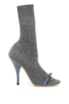 MARCO DE VINCENZO MARCO DE VINCENZO KNIT BOOTIES WITH MICRO CRYSTALS