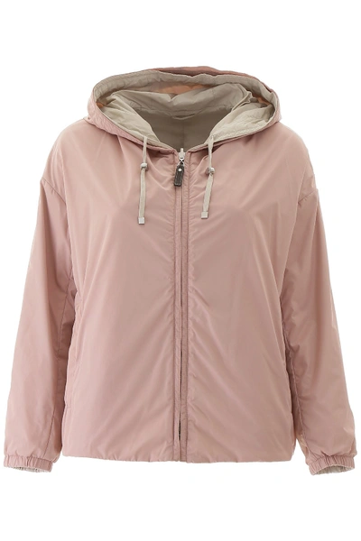 Max Mara The Cube Reversible Esporty Jacket In Pink,beige