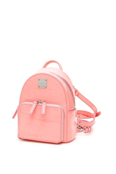 Mcm Stark Diamond Backpack In Pink