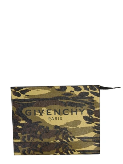 Givenchy Medium Camouflage Pouch Bag In Green