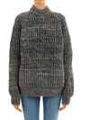 Plan C Melange Gray Pullover In Black